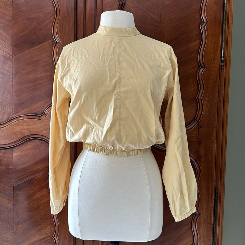 NWOT Yellow Cotton Everlane Mockneck Bubble Top Size S